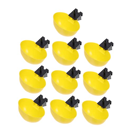 Milisten 2sets Parrot Water Dispenser Quail Drinking Tool Chicken Water Feeder Cup 10pcs*2