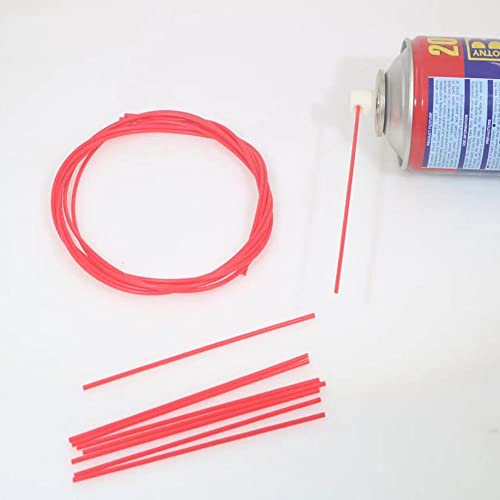 Pitillos rojos flexibles para spray 127 cm 10 unidades miniatura 4