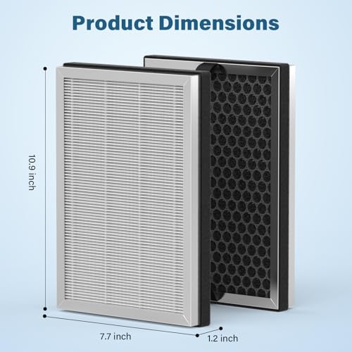 Image of JF260 Replacement Filter Compatible with JF260 Air Purifier, 3-in-1 True HEPA H13 with Activated Carbon Filter, Part Number JF260-RF, 2 Pack
