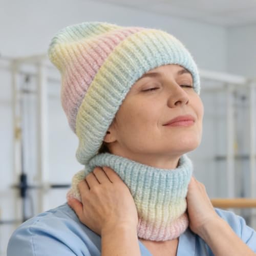 Juego de bufanda y gorro de invierno calefactable USB para regalar 3