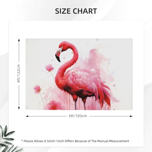 Drapeaux d'extérieur double face flamant rose pour jardin - 3