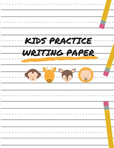Kids Practice Writing Paper: Blank Handwriting Sheets With Dash Center Line For Kids Learning Penmanship - Large 8.5"x11" - 100 Pages-image-21