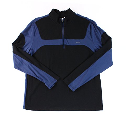 Calvin Klein Men's Long Sleeve Q-Zip Color Block Knit