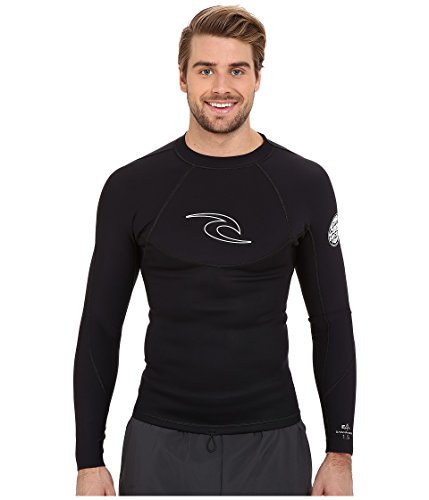 Rip Curl Dawn Patrol 1.5mm Short Sleeve Jacket Surfing Wetsuit, Black, X-Small