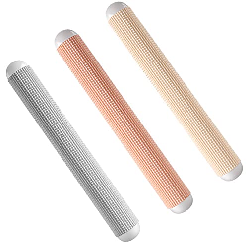 Auspuff Teigrolle Nudelholz Teigroller,Suuwwn Antihaft-Oberfläche Nudelholz Umweltfreundliches Nudelholz Teig Backrolle Nudelteig und Mürbeteig Backzubehör Ergonomische Griffe ABS Teigroller 3pcs Cover