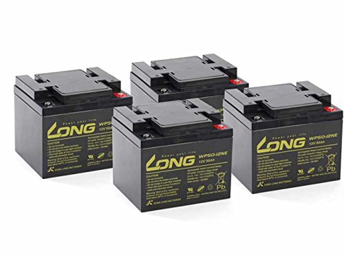 Akku kompatibel Elektroroller E Scooter Geco 2 48V 4x 12V 50Ah AGM Blei Accu