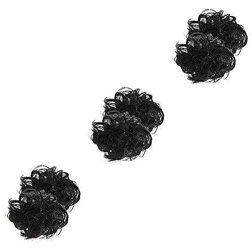 Extensions de cheveux à clips Ipetboom pour chignon décoiffé bouclé lot de 3