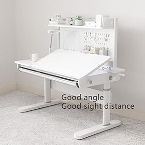 Fcdkidsdeskheightadjustablewoodchildrenstudycomputerdeskwithlargeshelftiltabledesktopandpulloutdrawer Urban Country Home Decor Fcd kids desk height adjustable wood children study computer desk with large shelf tiltable desktop and pull out drawer urban country home decor