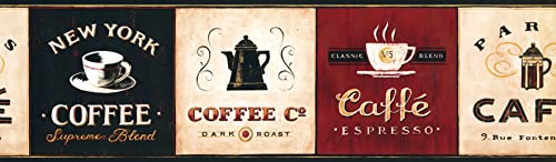 Concord Wallcoverings ™ EB8900B Concord Wallcoverings Wallpaper Border Vintage Pattern Coffee thumb #1