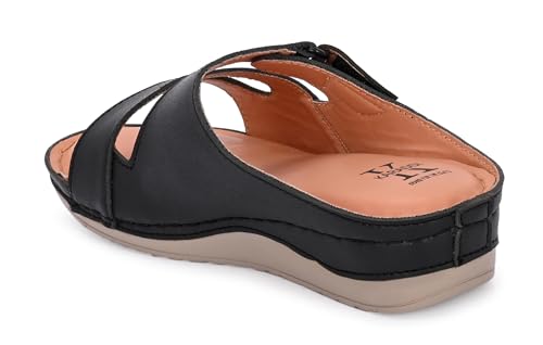 Image of Karaddi Women's Flats Sandal | Platform Heels Soft Cushion Ortho Sandals for Ladies Fashion | Comfort Open Toe Sandal