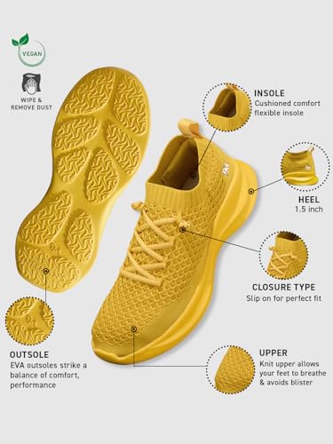 Image of Neeman's Knit Gliders Men Sneakers | Stylish Casual Shoes for Men with Airknit Breathable Upper | Anti-Skid EVA Sole Footwear | Lightweight Lace-Up Sneaker