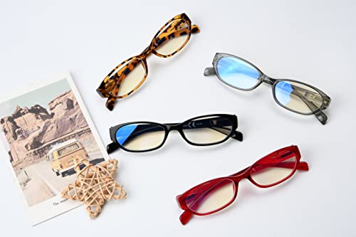 Image of Eyekepper 4 Pack Computer Reading Glasses Women - Spring Hinge Ladies Blue Light Blocking Readers +1.25