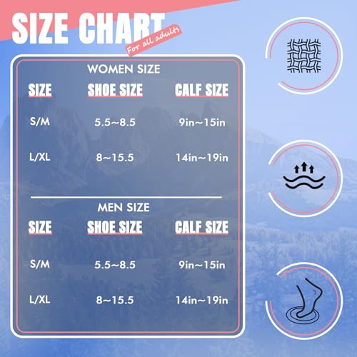 Compression Socks for Women & Men 7 Pairs Knee High Compression Socks 20-30 mmhg Best for Running,Nurse,Travel3