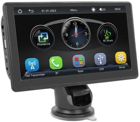 Dado 7 inch Touch Screen Portable Car Stereo Wireless Apple Carplay & Android Auto, Car Radio with Bluetooth Hands-Free | Mirror Link | Maps Navigation | Voice Control | TF Card | AUX,for all Car