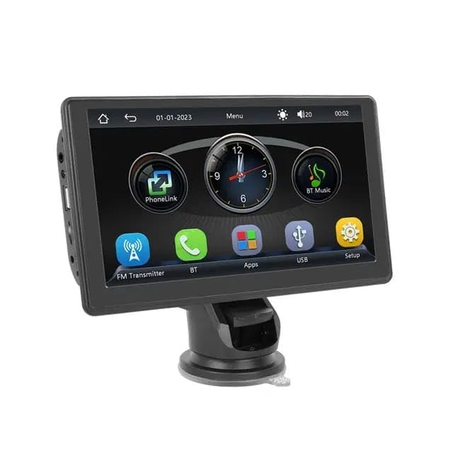 Dado 7 inch Touch Screen Portable Car Stereo Wireless Apple Carplay & Android Auto, Car Radio with Bluetooth Hands-Free | Mirror Link | Maps Navigation | Voice Control | TF Card | AUX,for all Car