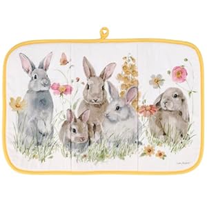 Primitives by Kathy Flower Bunny Drying Mat Primitives by Kathy Flower Bunny Drying Mat