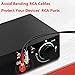 Warmstor RCA Male to RCA Female Connectors Right Angle 4-Pack, RCA M/F Adapters 90 Degree Elbow Gold-Plated (2 Black + 2 Red)