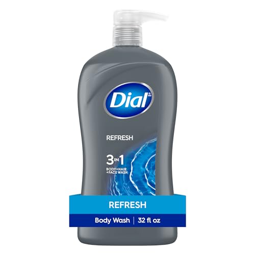 Dial Men 3in1 Body, Hair and Face Wash, Hydro Fresh, 32 fl oz