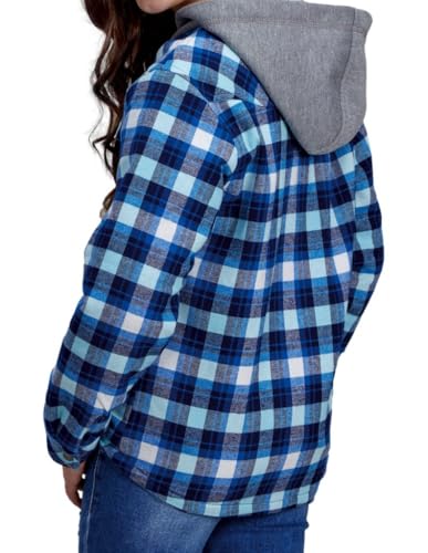 ROPER Western Jacket Girls Zip Shirt Flannel Blue 03-298-0119-1803 BU2