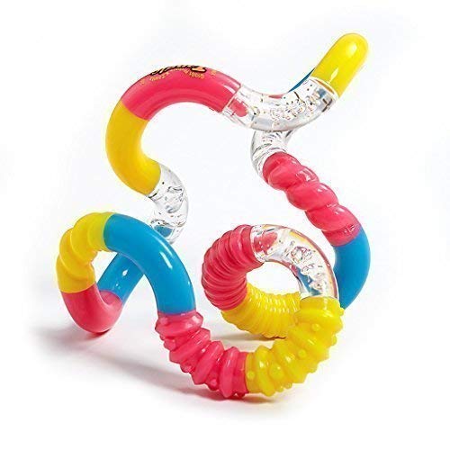 Tangle Jr. Textured Sensory Fidget Toy, Pink Yellow Blue