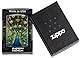 Zippo Sturmfeuerzeug - Peacock, 540° Tumbled Brass, Fusion - Nachfüllbar - Wiederverwendbar - Windfestes Design - Geschenkbox - Made in USA