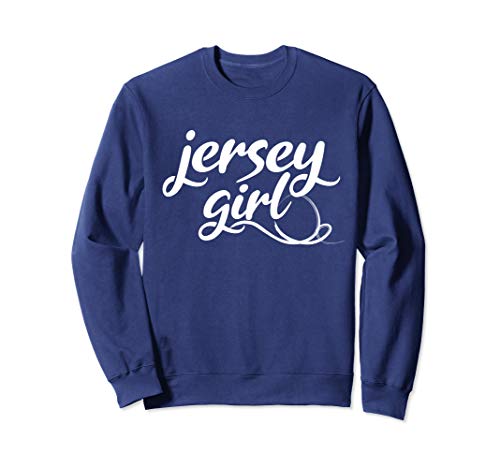NJ Garden State Clothing For Women Co. Jersey Girl Blue Medium Classic Sweatshirt