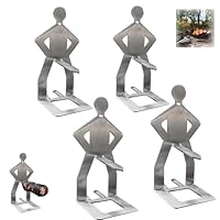 3-teiliges Edelstahl Grill Wurstgestell Set - Skurriles Menschliches Design Für Perfekt Gegrillte Würstchen