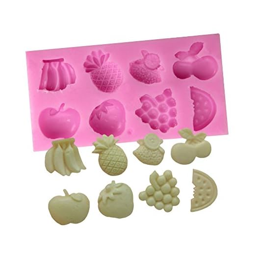 Beiersi Raisin Banane Pomme Moule Silicone Cake Decorating Gateau Chocolat Amande Sucre Outils Moule (Style 2)