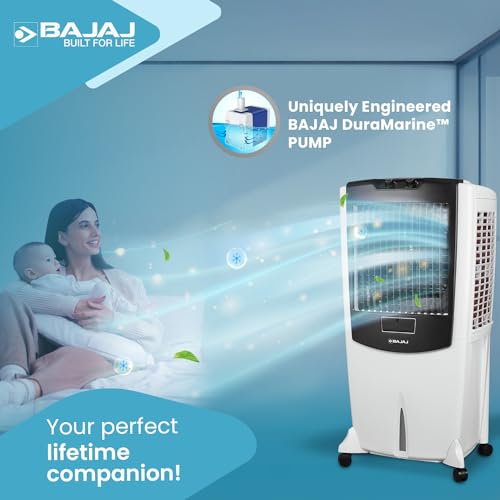 Bajaj DMH 115 Litre Desert Air Cooler for home with Dura Marine Pump| 3-Yr Warranty | Hexacool & TurboFan Technology | Inverter Compatibility | Ice Chamber | 3-Speed Control | White Cooler for room - Image 6