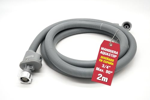 ELECTROHOGAR Manguera Aquastop Universal | Manguera Antifugas para Lavadora y lavavajillas | Compatible con Todas las Marcas (2m)
