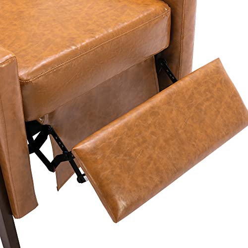Citylight Wood-Framed Pu Leather Recliner Chair Adjustable Home Theater Seating With Thick Seat Cushion And Backrest Modern Living Room Recliners(Brown) #TOP4