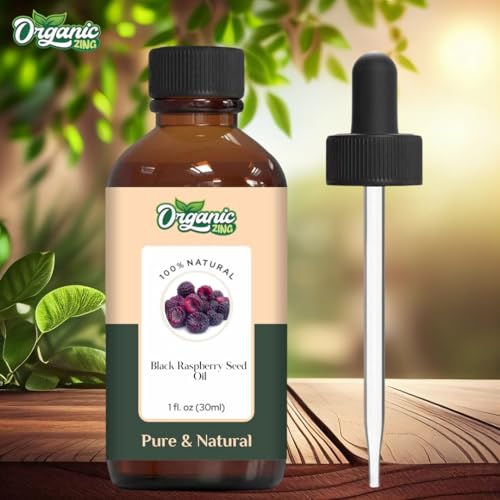 Image of Organic Zing Black Raspberry Oil 30 ml - Cosmetic Grade Black Raspberry Seed Oil for Skin & Hair Care | Lightweight Omega-Rich Carrier Oil for DIY Beauty Formulations