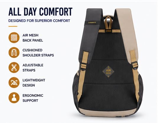 Image of Strix Backpack for Boys & Girls | 3-Compartment School, College & Travel Backpack