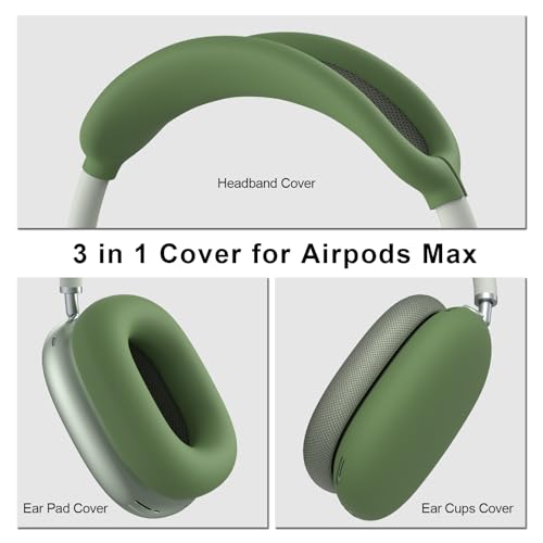 Image of Tobfit Silicone Case for AirPods Max Headphones - Anti-Scratch Cover for Earcups & Headband, Soft & Sweat-Resistant Skin for Apple AirPods Max
