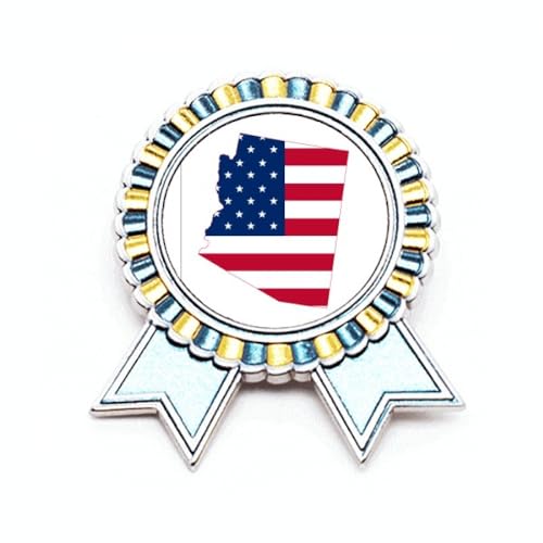 Badge Arizona Broche de Récompense Élégante en Métal de Taille M