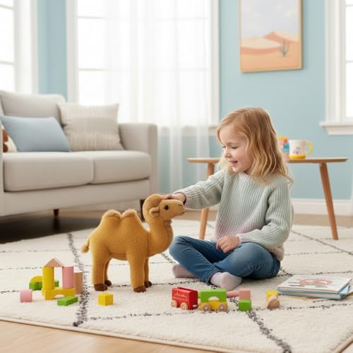Peluche de camello decorativo para dormitorio infantil con textura suave de 12 pulgadas 2