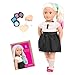 Our Generation 44433 Doll with Chalk Deco Hair, Amya BATTAT Puppe, Mehrfarbig