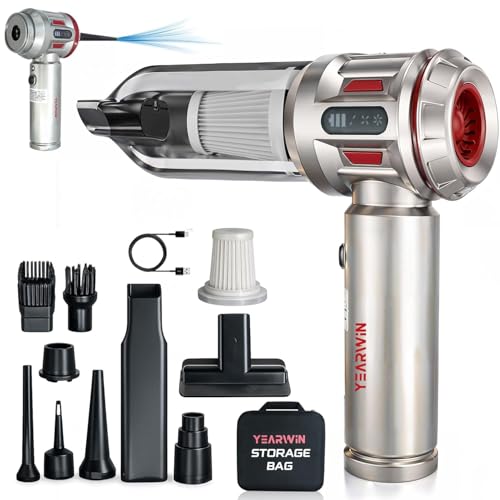 Image of Cordless Vacuum Cleaner for Car, Home, Office | 4 in 1 Vacuum | 18000Pa Suction, BLDC Motor | 6000mAh Rechargeable | Vacuum, Blower | 3 Modes | 10 Attachments with Bag | 2 Year Warranty