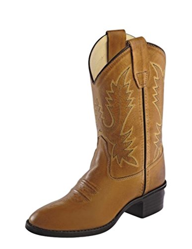 Old West Unisex-Child Round Toe Western Boot