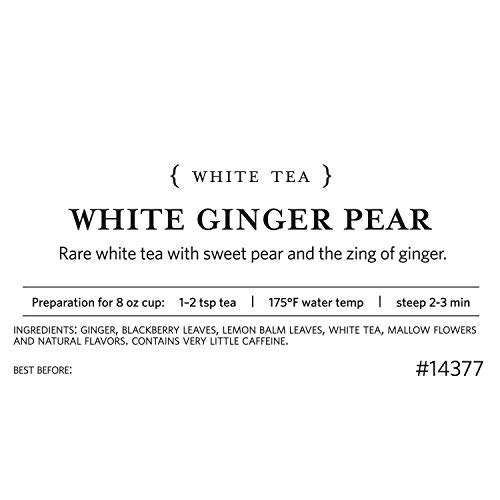 Tea Forte White Ginger Pear Organic Loose Leaf White Tea