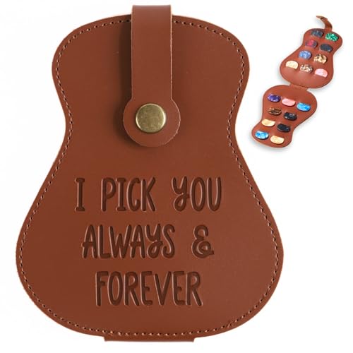 INNObeta Boyfriend Husband Gifts Guitar Picks Holder from Wife Girlfriend, PU Leather...