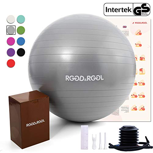 RGGD&RGGL Exercise Ball (18-34in),Professional Yoga Stability Ball Chair Extra Thick Anti-Burst Support 2200
