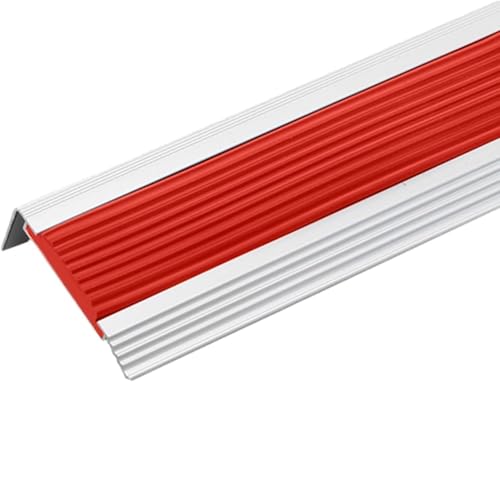 Aluminiowy profil L schody Ed Protect antypoślizgowa listwa schodowa do wewnętrznych stopni na zewnątrz czerwona 4,5 cm szerokości bezpieczny solut do stopni i staases