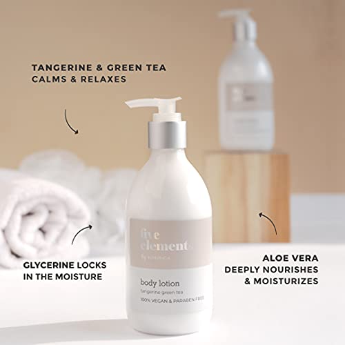 Image of Kimirica Five Elements Moisturizing Scented Body Lotion with Tangerine and Green Tea for All Skin Type | Instant Hydration| Vegan and Paraben-Free | for Men & Women | 300ml