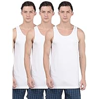 Jockey 8820 Men’s Super Combed Cotton Round Neck Sleeveless Vest with Extended Length for Easy Tuck (Pack of 3)