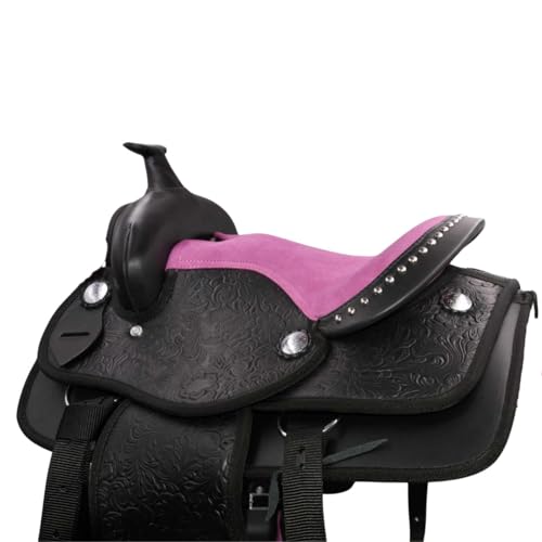 AMKA Pony Westernsattel Pink 12 Zoll 0 25 cm Conchos als Verzierung