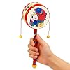 Kisangel Monkey Drum Chinese Rattle Drum Traditional Wooden Baby Handheld Rattle for Baby Soothing Toy