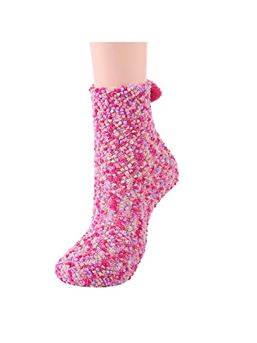Fuzzy Warm Slipper Socks Women Super Soft Microfiber Cozy Sleeping Socks 6 Or 5 Pairs 9 Pairs Colorful #TOP1