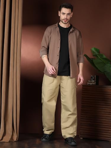 Image of KOTTY Men's Urban Style Relaxed Cargo Pants with Stylish Pockets and All-Day Comfort