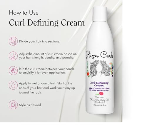 image for Rizos Curls Travel Curl Defining Cream, Enhance Waves, Curls & Coils, 